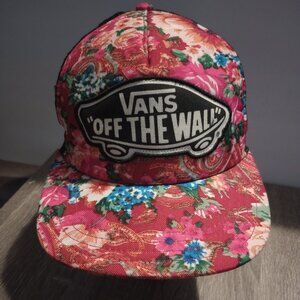 Vans "OFF THE WALL" Snapback Pink Floral Print One Size